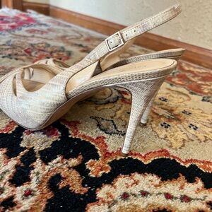 Kate Spade Cream Textured Heels